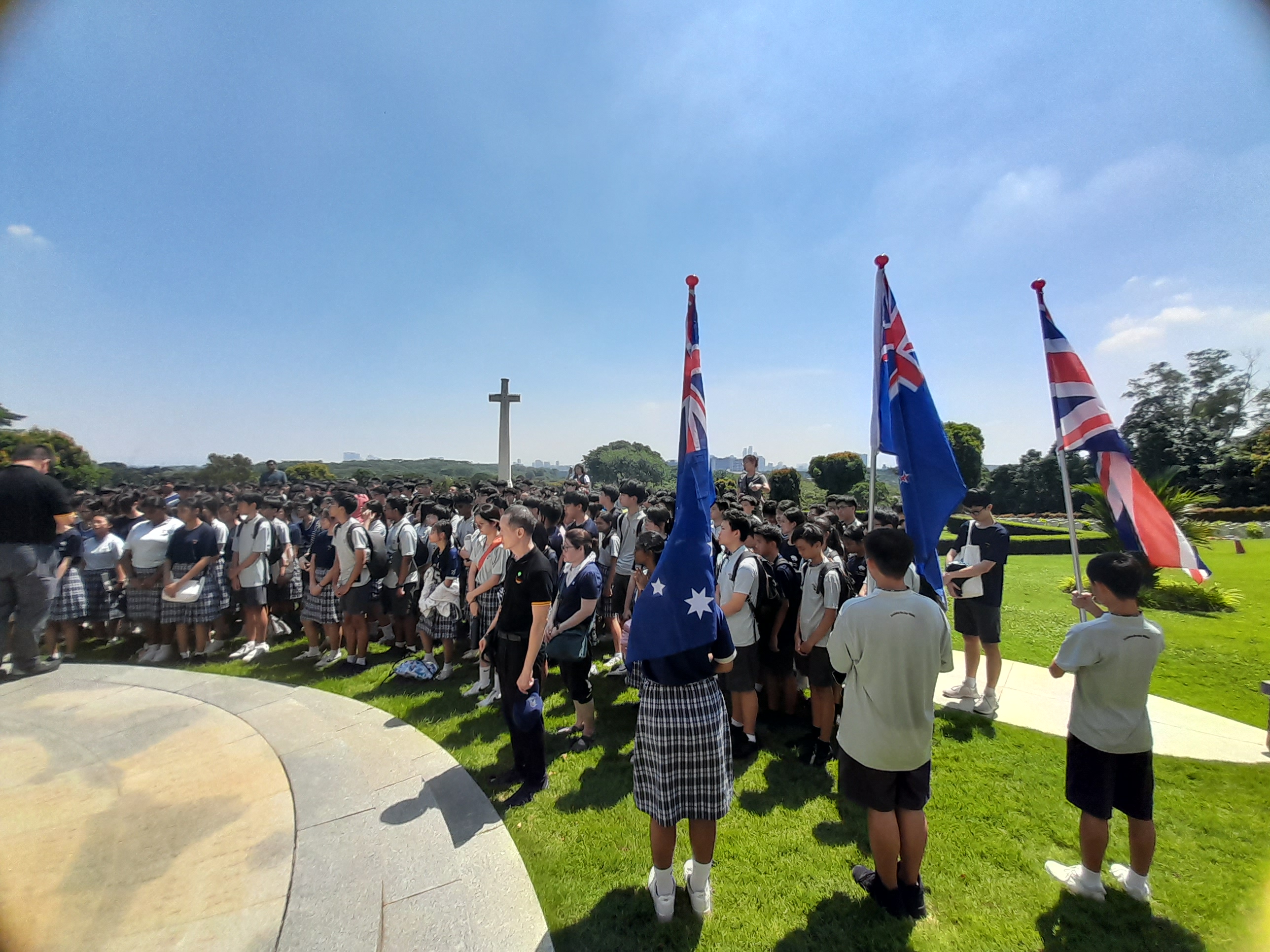 Remembrance ceremony at Kranji War Memorial.